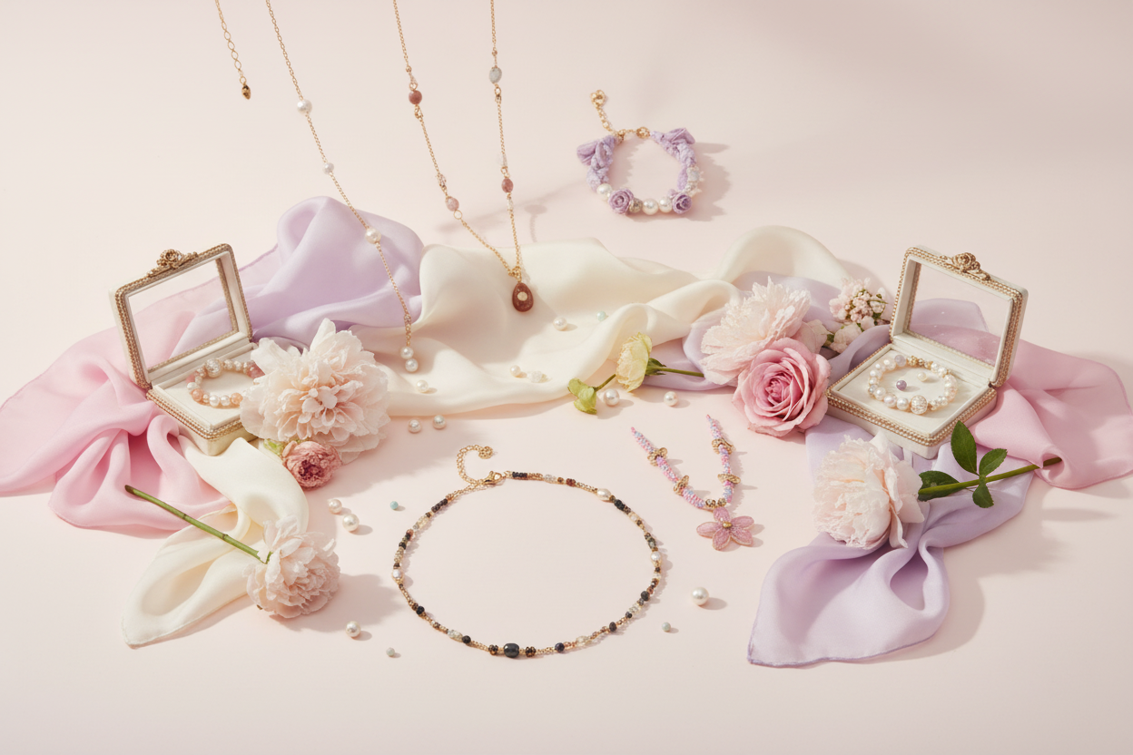 少女风珠宝首饰banner